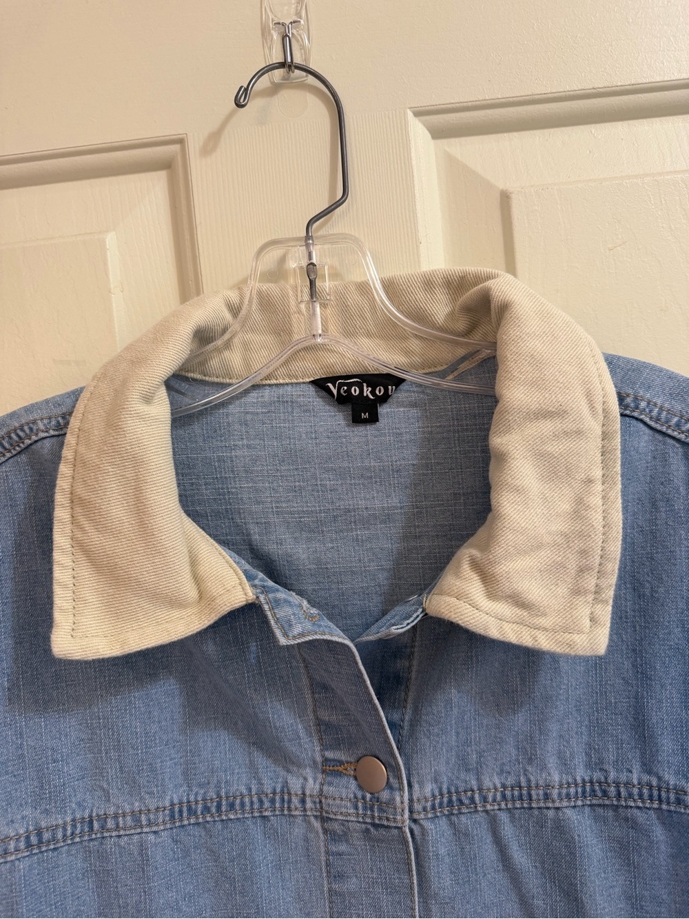 Women’s Yeokou Lightwash Denim Barn Jacket | Farmhouse Coastal Cowgirl | M - Picture 5 of 6